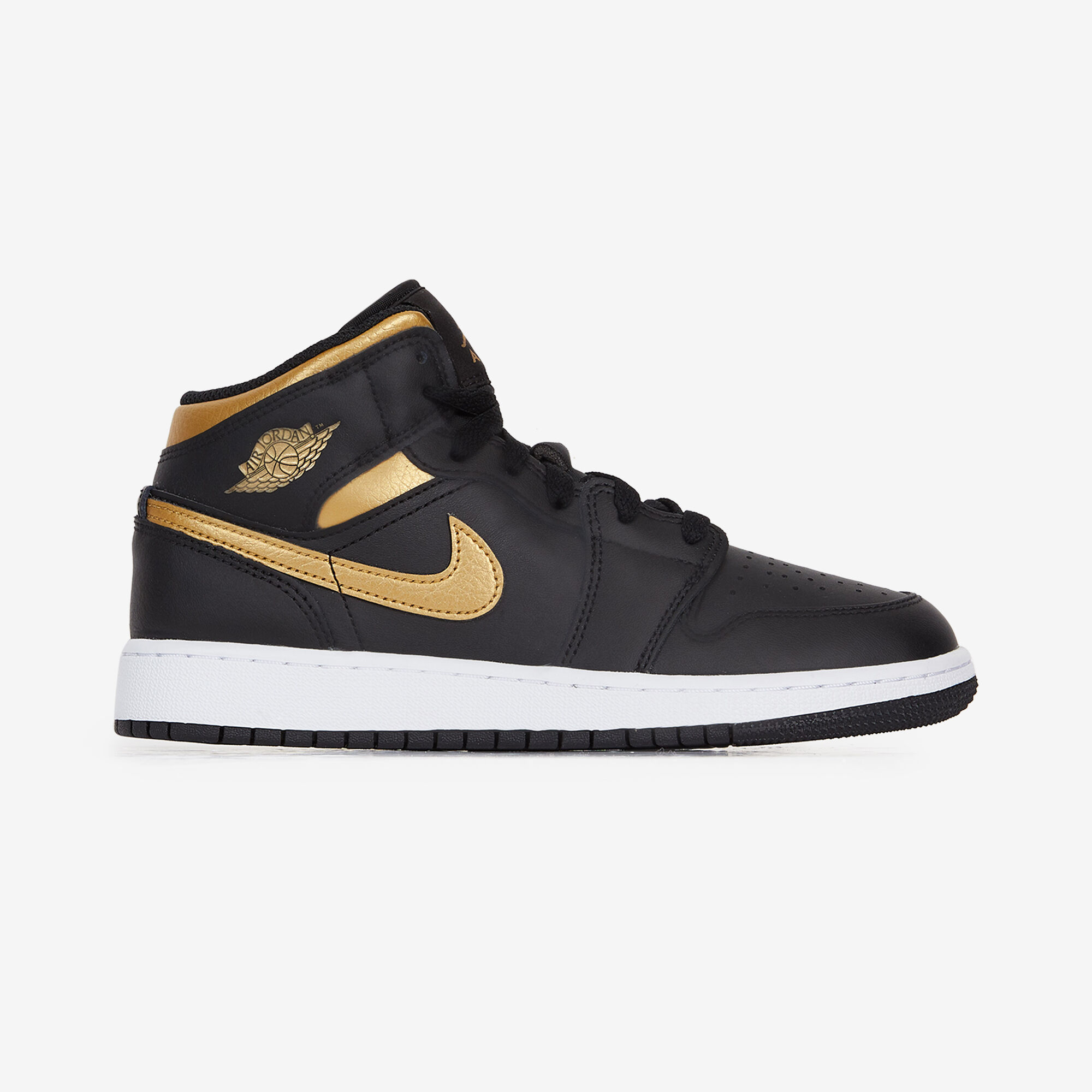 JORDAN AIR JORDAN 1 MID ZWART GOUD SNEAKERS KINDEREN Courir.be