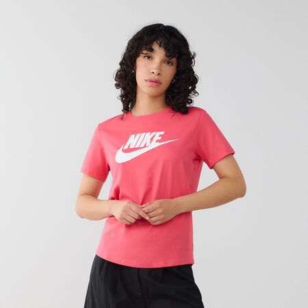 NIKE TEE SHIRT BIG SWOOSH ESSENTIAL ROSE/BLANC FEMME