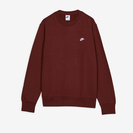 NIKE SWEAT CREW CLUB BORDEAUX/BLANC HOMME