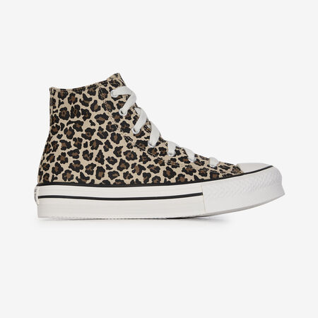 CONVERSE CHUCK TAYLOR ALL STAR EVA LIFT HI LEOPAR BEIGE/MARRON JUNIOR
