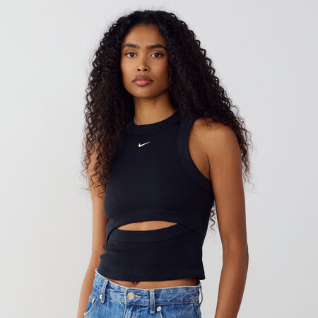 NIKE TOP TANK KNIT CHILL NOIR/BLANC DAMES