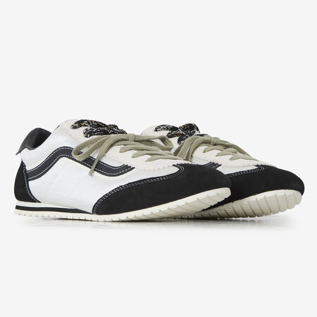 VANS SUPER LOWPRO DOUBLE LACES BLANC/NOIR DAMES