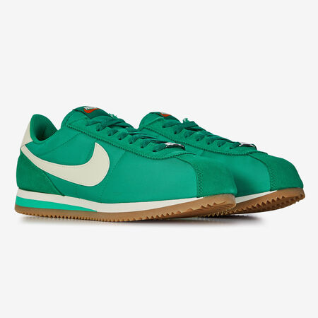 NIKE cortez CORTEZ NYLON VERT/BEIGE HOMME