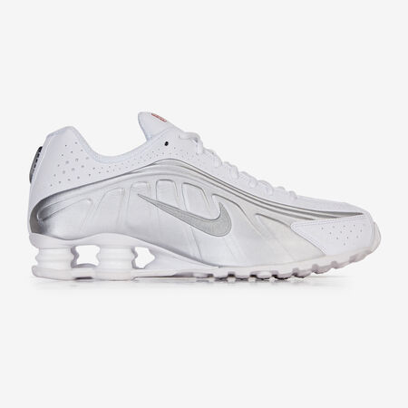 NIKE shox SHOX R4 BLANC/ARGENT HOMME