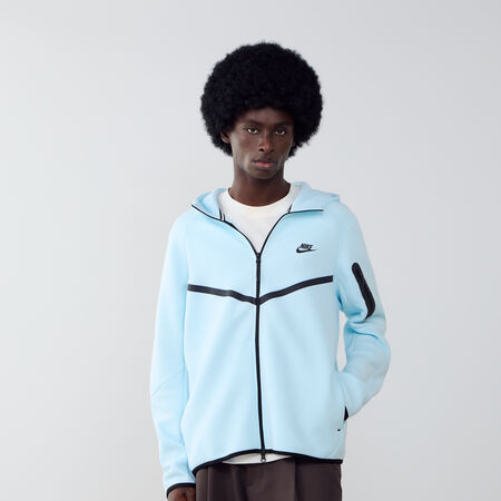 NIKE JACKET TECH FLEECE FZ BLEU/NOIR HOMME