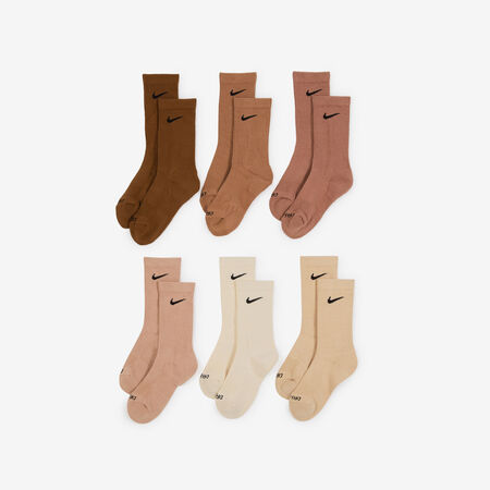 NIKE CHAUSSETTES X6 CREW CUSHION BEIGE/MULTICOLORE HOMME