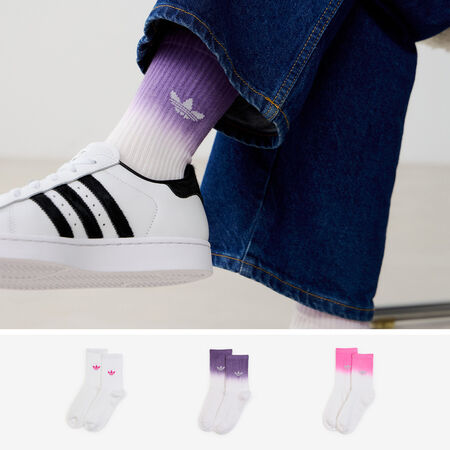 ADIDAS ORIGINALS CHAUSSETTES X3 CREW OMBRE BLANC/ROSE MIXTE