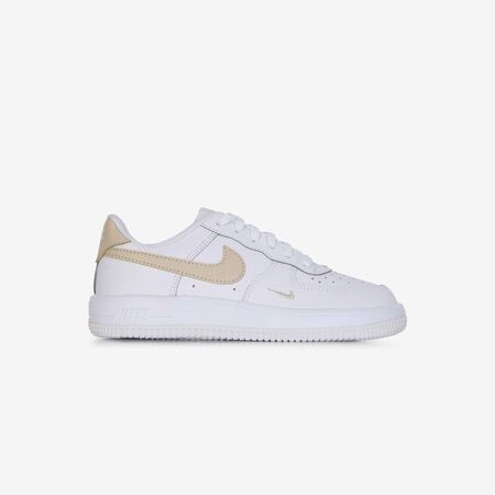 AIR FORCE 1 LOW MINI SWOOSH : BLANC/BEIGE