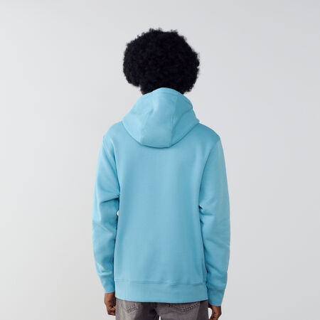 NIKE HOODIE CLUB SMALL LOGO BLEU/BLANC HOMME