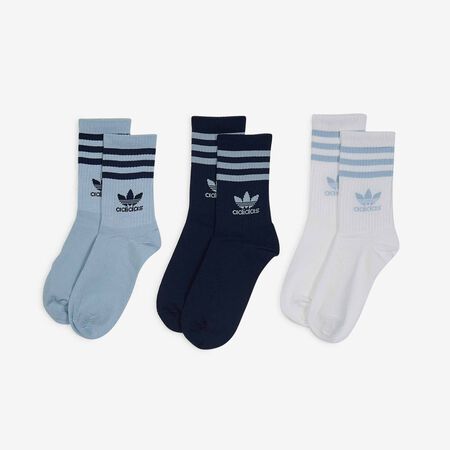 ADIDAS ORIGINALS CHAUSSETTES X3 MID CUT CREW TREFOIL BLEU/MARINE HOMME