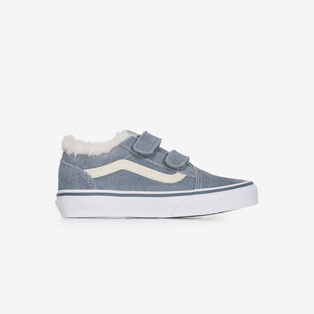OLD SKOOL V SHERPA : BLEU/BEIGE