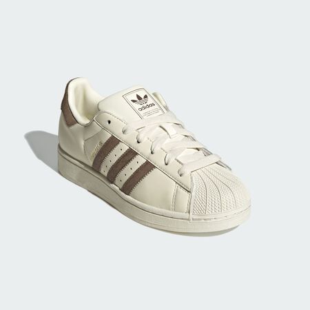 ADIDAS ORIGINALS superstar SUPERSTAR PONY HAIR BLANC/MARRON DAMES