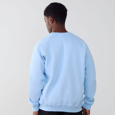 ADIDAS ORIGINALS SWEAT CREW ESSENTIAL TREFOIL BLEU/NOIR HOMME