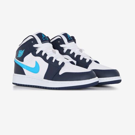 JORDAN air jordan 1 AIR JORDAN 1 MID BLANC/BLEU JUNIOR