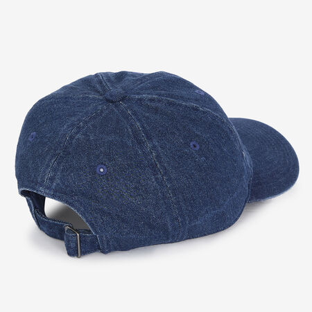 NIKE CASQUETTE DENIM SMALL LOGO MARINE/BLANC HEREN