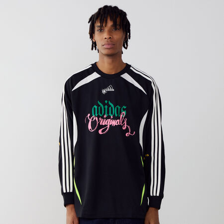 ADIDAS ORIGINALS TEE-SHIRT GRAPHIC LS NOIR/BLANC HEREN