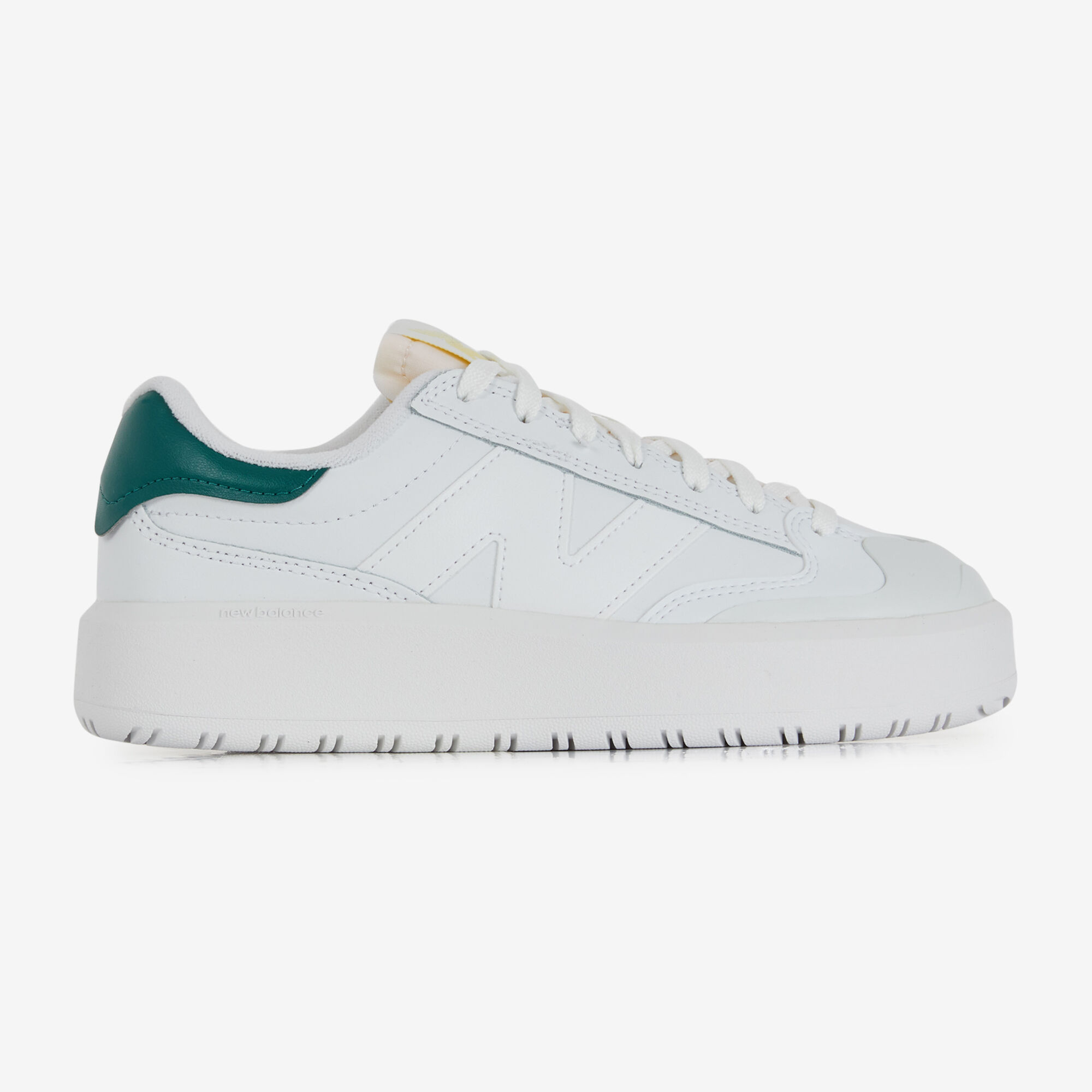 NEW BALANCE CT302 LEATHER WIT GROEN SNEAKERS DAMES Courir.be
