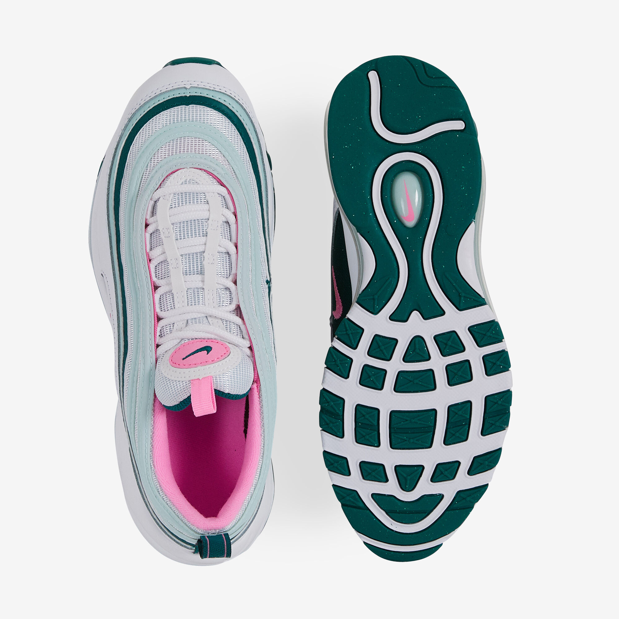 NIKE AIR MAX 97 BLANC VERT SNEAKERS ENFANT Courir.be