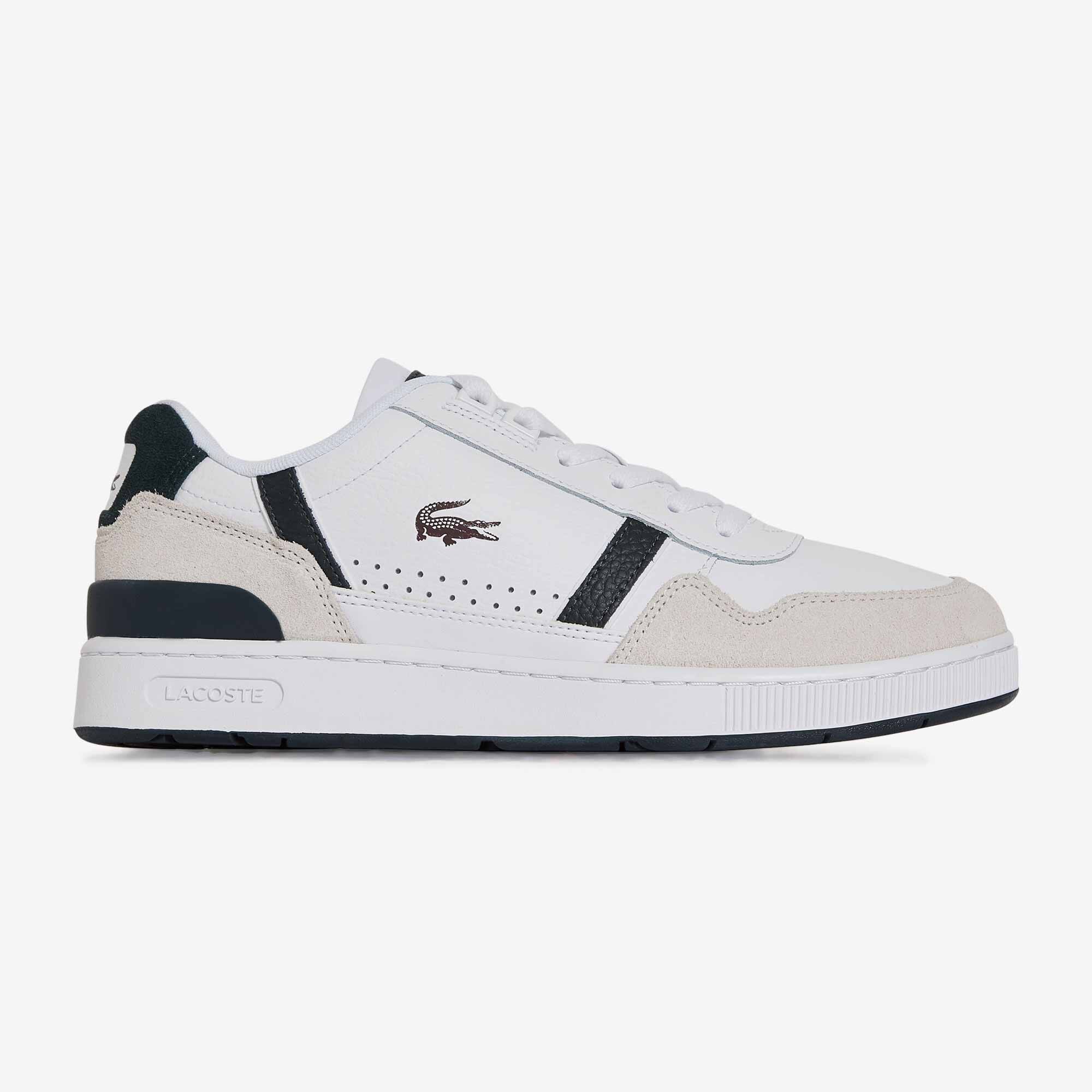 LACOSTE T CLIP BLANC VERT SNEAKERS HOMME Courir.be