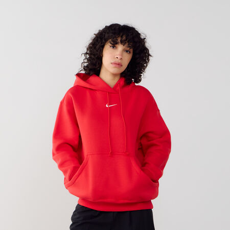 NIKE HOODIE PHOENIX LONG OVERSIZED ROUGE FEMME