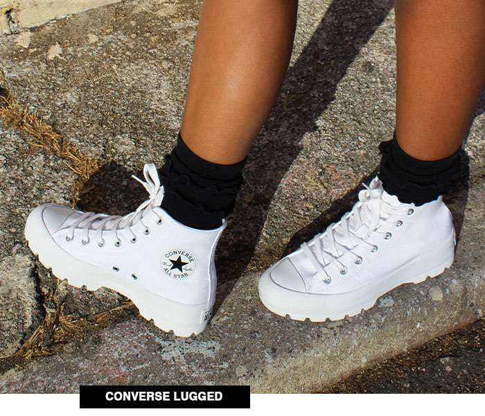 converses compensées blanches